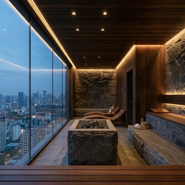 Hospitality & Multi-Unit — sauna craftsmanship detail