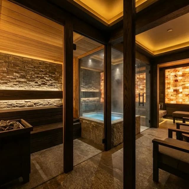 Spa & Wellness — sauna craftsmanship detail